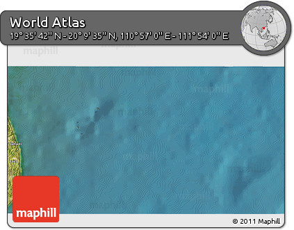 Satellite 3D Map of the Area around 19° 52' 38" N, 111° 25' 30" E