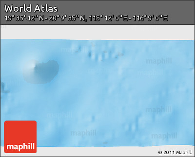 Physical 3D Map of the Area around 19° 52' 38" N, 115° 40' 30" E