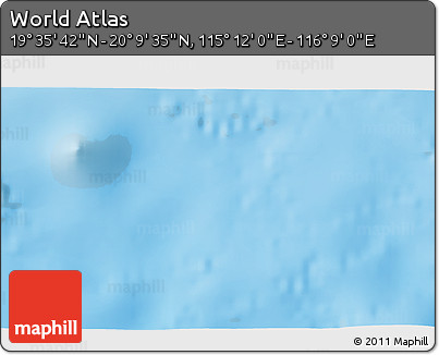 Physical 3D Map of the Area around 19° 52' 38" N, 115° 40' 30" E