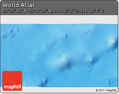 Physical 3D Map of the Area around 19° 52' 38" N, 118° 13' 29" E