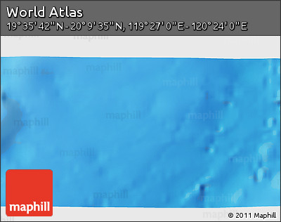 Physical 3D Map of the Area around 19° 52' 38" N, 119° 55' 30" E