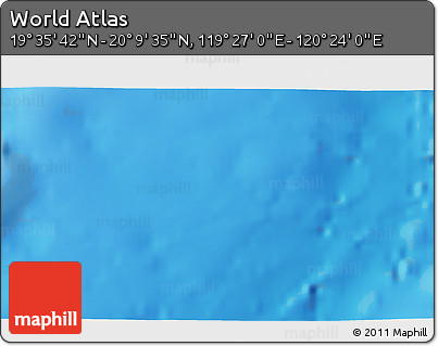 Physical 3D Map of the Area around 19° 52' 38" N, 119° 55' 30" E