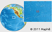 Physical Location Map of the area around 19° 52' 38" N, 127° 25' 30" W