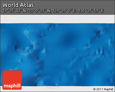 Physical 3D Map of the Area around 19° 52' 38" N, 130° 7' 30" E