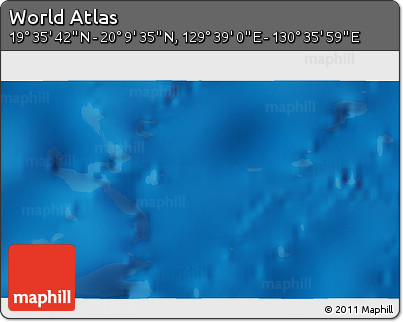 Physical 3D Map of the Area around 19° 52' 38" N, 130° 7' 30" E
