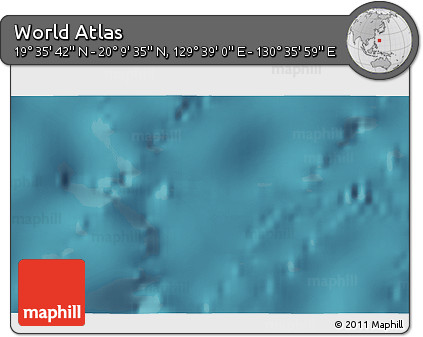 Satellite 3D Map of the Area around 19° 52' 38" N, 130° 7' 30" E