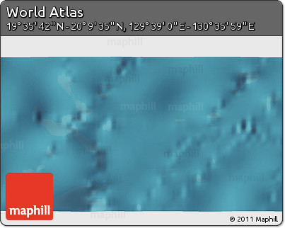 Satellite 3D Map of the Area around 19° 52' 38" N, 130° 7' 30" E
