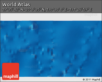 Physical 3D Map of the Area around 19° 52' 38" N, 130° 58' 29" E