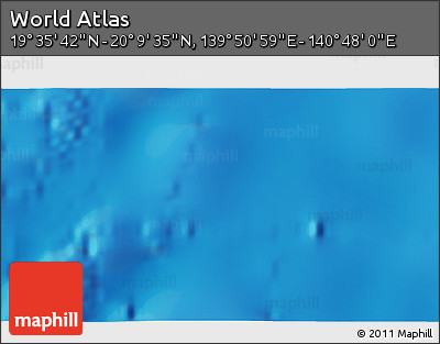 Physical 3D Map of the Area around 19° 52' 38" N, 140° 19' 29" E