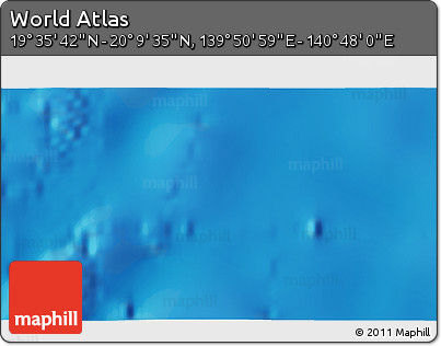Physical 3D Map of the Area around 19° 52' 38" N, 140° 19' 29" E