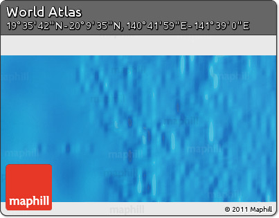 Physical 3D Map of the Area around 19° 52' 38" N, 141° 10' 30" E