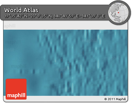 Satellite 3D Map of the Area around 19° 52' 38" N, 141° 10' 30" E