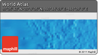 Physical Panoramic Map of the Area around 19° 52' 38" N, 141° 10' 30" E