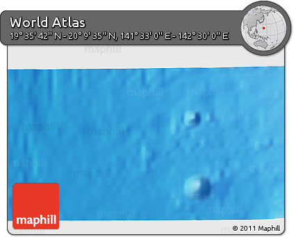 Physical 3D Map of the Area around 19° 52' 38" N, 142° 1' 30" E