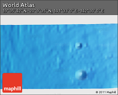 Physical 3D Map of the Area around 19° 52' 38" N, 142° 1' 30" E