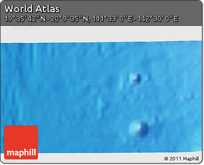 Physical 3D Map of the Area around 19° 52' 38" N, 142° 1' 30" E
