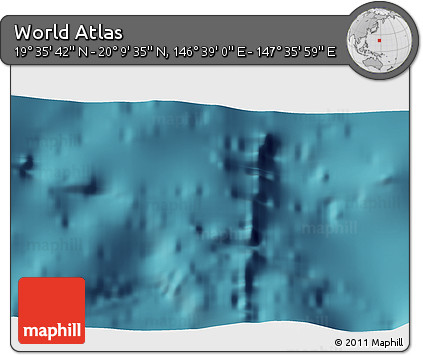 Satellite 3D Map of the Area around 19° 52' 38" N, 147° 7' 30" E
