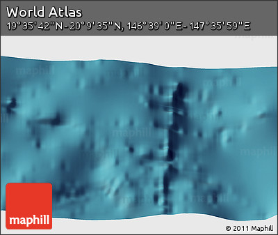 Satellite 3D Map of the Area around 19° 52' 38" N, 147° 7' 30" E