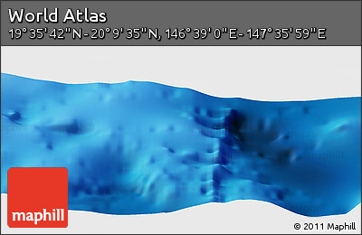 Physical Panoramic Map of the Area around 19° 52' 38" N, 147° 7' 30" E