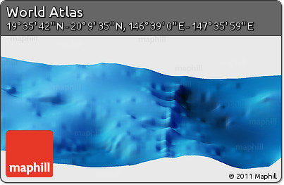 Physical Panoramic Map of the Area around 19° 52' 38" N, 147° 7' 30" E
