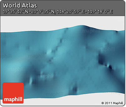 Satellite 3D Map of the Area around 19° 52' 38" N, 148° 49' 29" E
