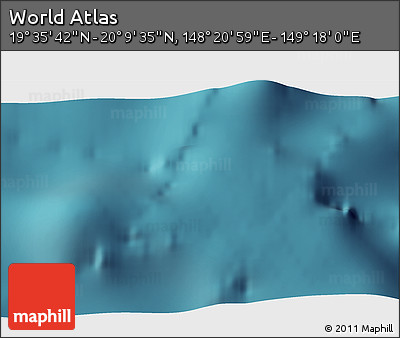 Satellite 3D Map of the Area around 19° 52' 38" N, 148° 49' 29" E