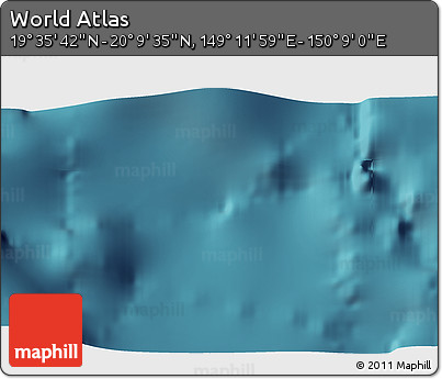 Satellite 3D Map of the Area around 19° 52' 38" N, 149° 40' 30" E