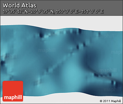 Satellite 3D Map of the Area around 19° 52' 38" N, 150° 31' 30" E