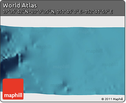 Satellite 3D Map of the Area around 19° 52' 38" N, 152° 13' 29" E