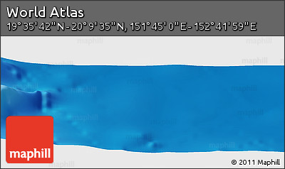 Physical Panoramic Map of the Area around 19° 52' 38" N, 152° 13' 29" E