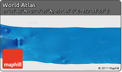 Physical Panoramic Map of the Area around 19° 52' 38" N, 152° 13' 29" E