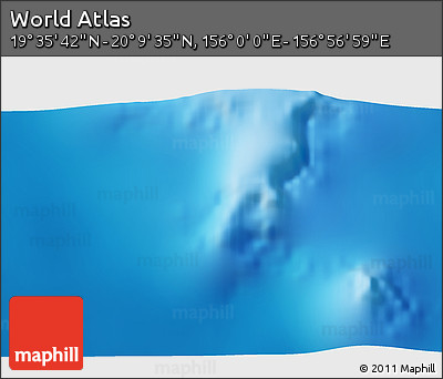 Physical 3D Map of the Area around 19° 52' 38" N, 156° 28' 29" E