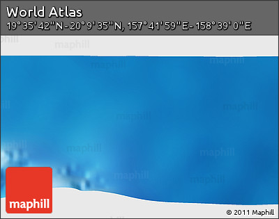 Physical 3D Map of the Area around 19° 52' 38" N, 158° 10' 30" E
