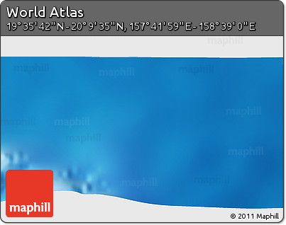 Physical 3D Map of the Area around 19° 52' 38" N, 158° 10' 30" E