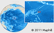 Shaded Relief Location Map of the area around 19° 52' 38" N, 168° 13' 29" W