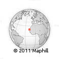 Outline Map of the Area around 19° 52' 38" N, 17° 46' 29" W, rectangular outline