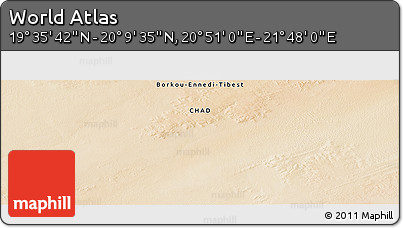 Satellite Panoramic Map of the Area around 19° 52' 38" N, 21° 19' 30" E