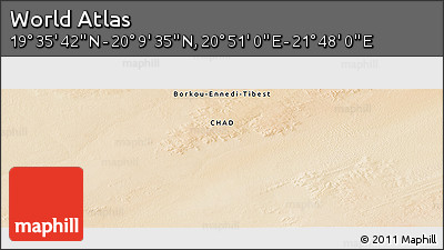 Satellite Panoramic Map of the Area around 19° 52' 38" N, 21° 19' 30" E