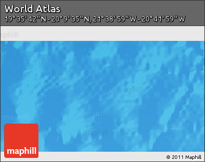 Shaded Relief 3D Map of the Area around 19° 52' 38" N, 21° 10' 29" W