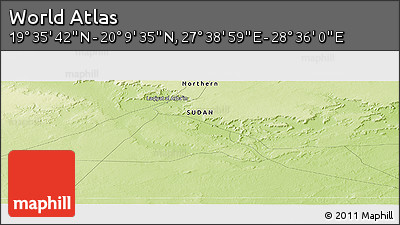 Physical Panoramic Map of the Area around 19° 52' 38" N, 28° 7' 30" E