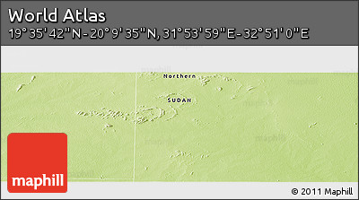 Physical Panoramic Map of the Area around 19° 52' 38" N, 32° 22' 30" E