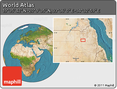 Satellite Location Map of the Area around 19° 52' 38" N, 34° 4' 30" E