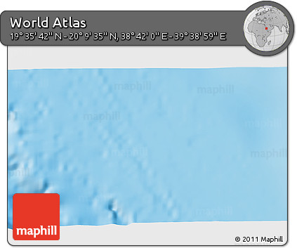 Physical 3D Map of the Area around 19° 52' 38" N, 39° 10' 29" E