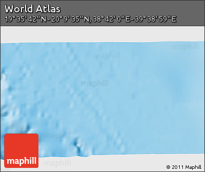 Physical 3D Map of the Area around 19° 52' 38" N, 39° 10' 29" E