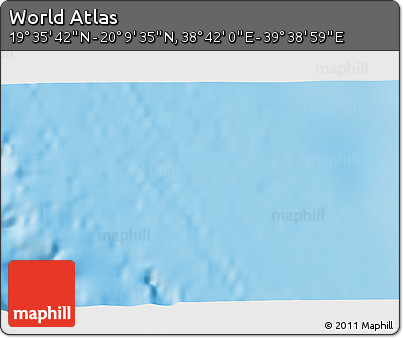 Physical 3D Map of the Area around 19° 52' 38" N, 39° 10' 29" E