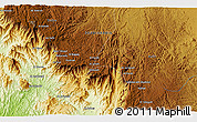 Physical 3D Map of Al Bāḩah