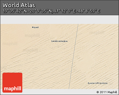 Satellite 3D Map of the Area around 19° 52' 38" N, 47° 40' 29" E