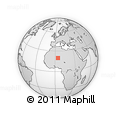 Outline Map of the Area around 19° 52' 38" N, 4° 19' 30" E, rectangular outline