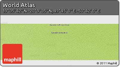 Physical Panoramic Map of the Area around 19° 52' 38" N, 50° 13' 30" E