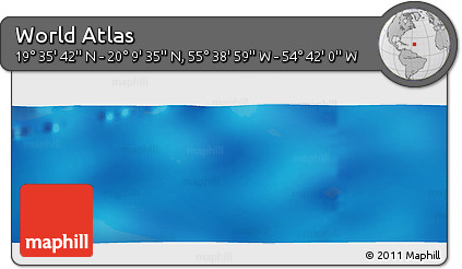 Physical Panoramic Map of the Area around 19° 52' 38" N, 55° 10' 29" W